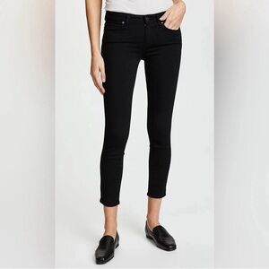 Paige Verdugo Crop Woman’s Black Low Rise 5 Pocket Crop Skinny Jeans Size 31